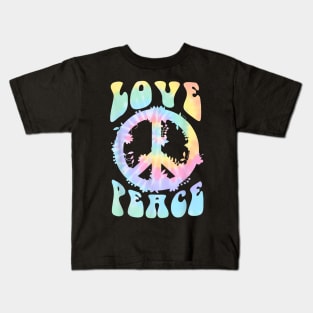PEACE SIGN LOVE  60s 70s Tie Dye  Costume Kids T-Shirt